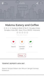 tempat nongkrong asik dan murah di Surabaya, Makmu Eatery and Coffee di aplikasi Cari Aja
