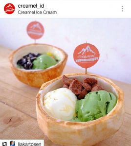 cafe unik di Surabaya | Creamel Ice Cream. Sumber: IG @creamel_id