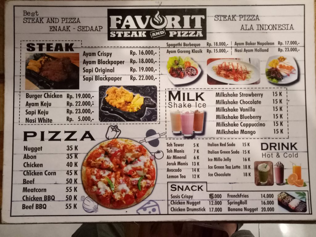 tempat makan steak murah di Medan, Favorit Steak and Pizza